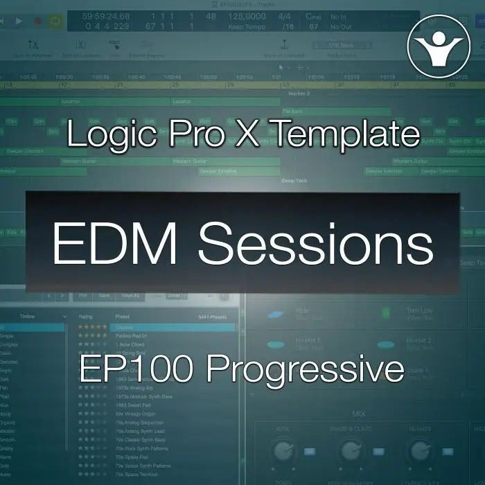 Logic Pro X Progressive Template - EDM Sessions EP100Logic Pro Templates