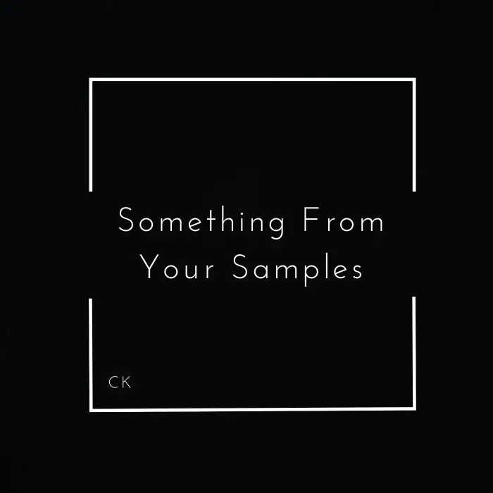 Something From  Your Samples  - Logic Pro X TemplateLogic Pro Templates