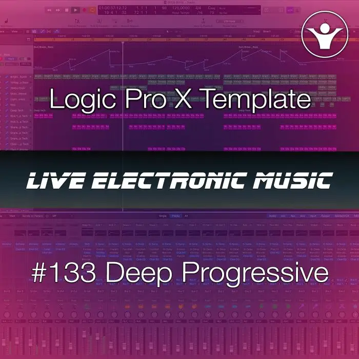 Deep Progressive House Logic Pro X Template | Live Electronic Music 133Logic Pro Templates (Stock Plugins), Logic Pro Templates
