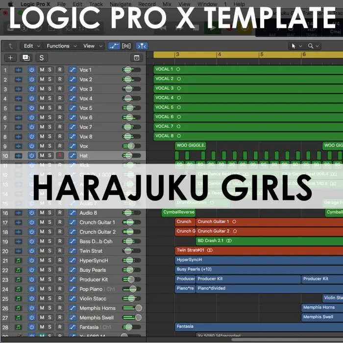 Harajuku Girls -  Logic Pro X Template Logic Pro Templates
