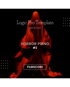Horror Piano #2( Logic Pro X Template, MIDI & WAV STEMS )