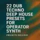 Dub Techno Chords – 22 Operator Synth Presets for Ableton Live 11